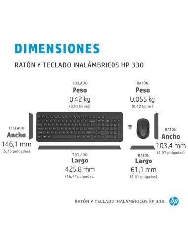 HP Combinación de teclado y ratón inalámbricos 330