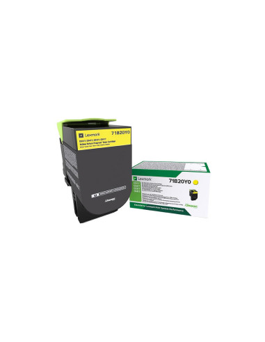 Lexmark 71B20Y0 cartucho de tóner 1 pieza(s) Original Amarillo
