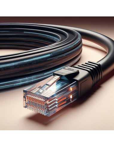 Phasak Cable de Red Cat.6 UTP Solido CCA Cat.6 UTP Negro 7M