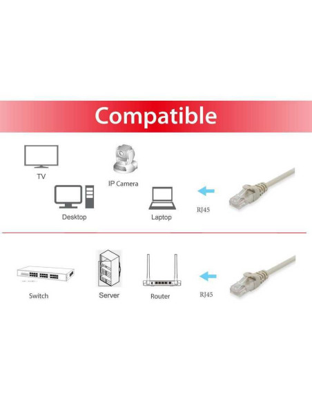 Equip 625414 cable de red Beige 5 m Cat6 U UTP (UTP)