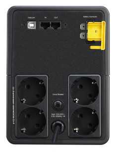 APC BX1200MI-GR sistema de alimentación ininterrumpida (UPS) Línea interactiva 1,2 kVA 650 W 4 salidas AC 2