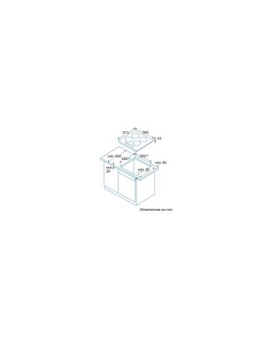 Balay 3EB715XR hobs Negro Integrado Cerámico 3 zona(s)