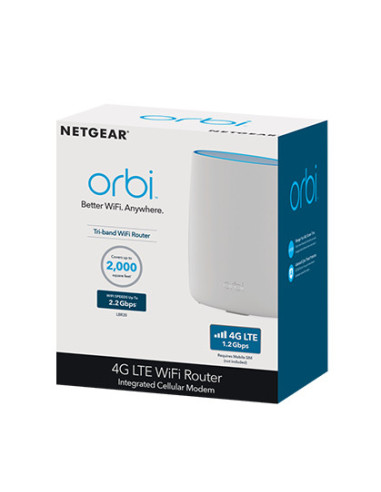 NETGEAR LBR20 router inalámbrico Gigabit Ethernet Doble banda (2,4 GHz   5 GHz) 4G Blanco