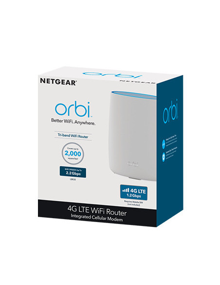 NETGEAR LBR20 router inalámbrico Gigabit Ethernet Doble banda (2,4 GHz   5 GHz) 4G Blanco