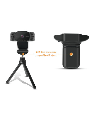 Conceptronic AMDIS02B cámara web 5 MP 2592 x 1944 Pixeles USB 2.0 Negro
