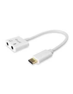 Equip Adaptador de USB-C a audio, color blanco