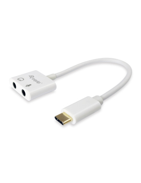 Equip Adaptador de USB-C a audio, color blanco