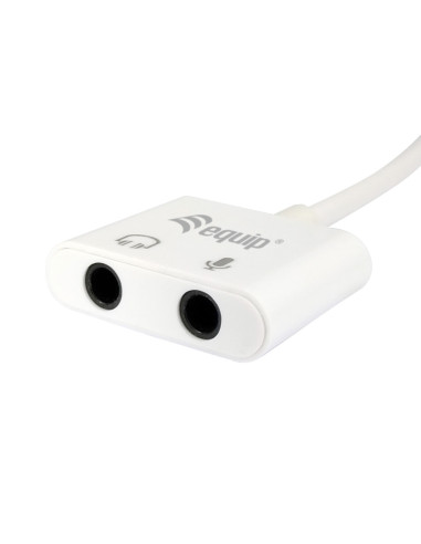 Equip Adaptador de USB-C a audio, color blanco