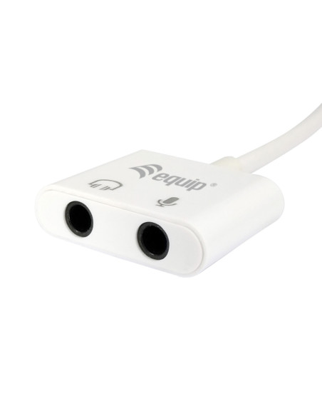 Equip Adaptador de USB-C a audio, color blanco