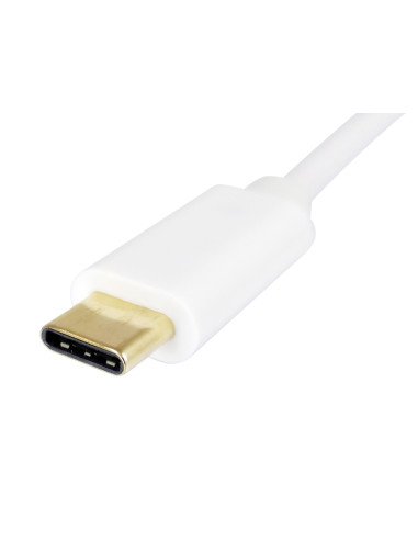 Equip Adaptador de USB-C a audio, color blanco