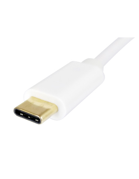 Equip Adaptador de USB-C a audio, color blanco
