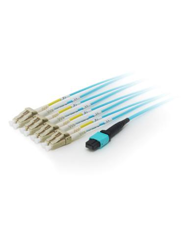 Equip 25556307 Cable de fibra óptica e InfiniBand 3 m MTP 4x LC Cian