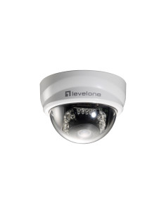 LevelOne Cámara de red domo fijas, 2-Megapixel, 802.3af PoE, día noche, indicadores LED IR
