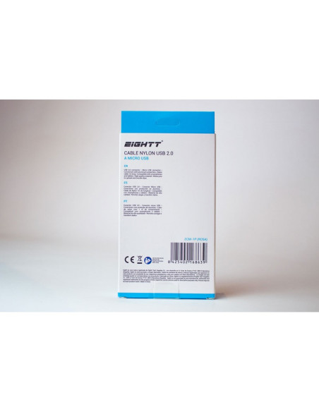 Eightt ECM-1P cable USB USB 2.0 1 m USB A Micro-USB B Rosa