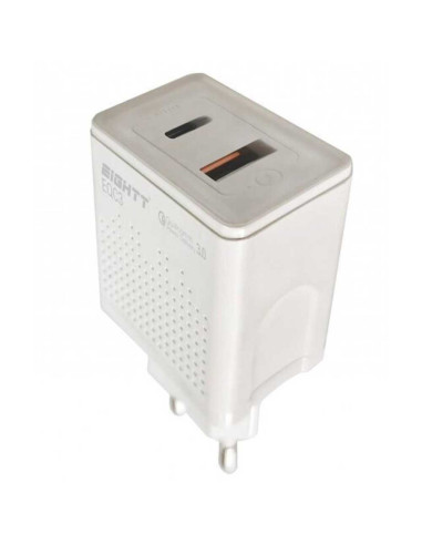 Eightt EQC3 cargador de dispositivo móvil Universal Blanco Corriente alterna Carga rápida Interior