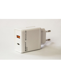 Eightt EQC3 cargador de dispositivo móvil Universal Blanco Corriente alterna Carga rápida Interior 2