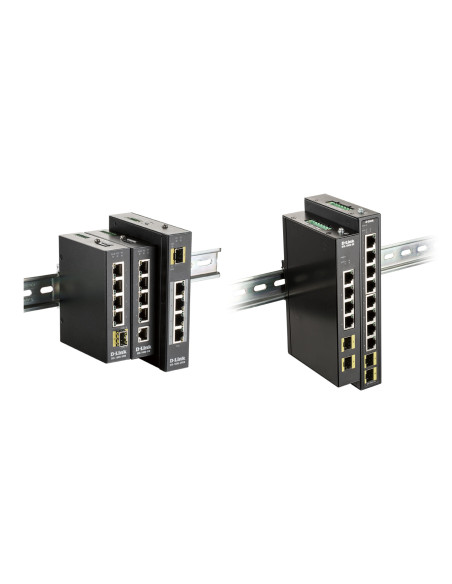 D-Link DIS-100G-6S switch No administrado Gigabit Ethernet (10 100 1000) DIN rail Negro