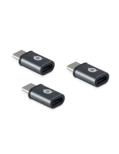 Conceptronic DONN05G cambiador de género para cable USB 2.0 Type-C USB 2.0 Micro Negro