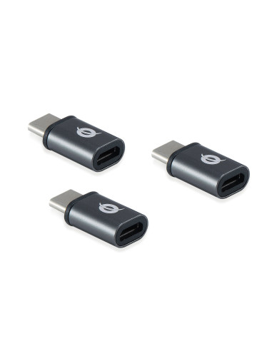 Conceptronic DONN05G cambiador de género para cable USB 2.0 Type-C USB 2.0 Micro Negro