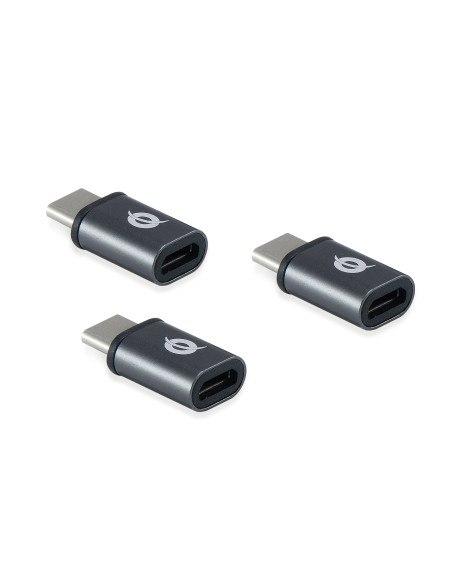 Conceptronic DONN05G cambiador de género para cable USB 2.0 Type-C USB 2.0 Micro Negro