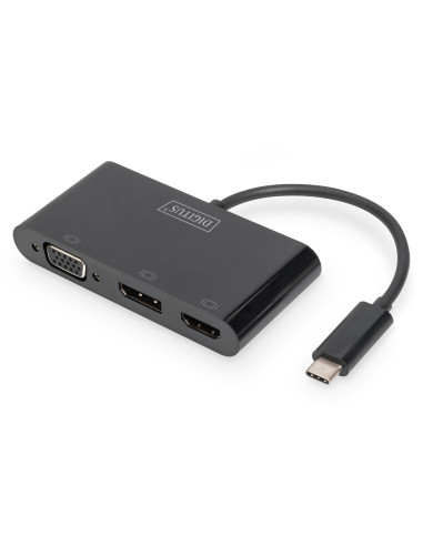 Digitus Adaptador de monitor triple USB-C™ 3 en 1 (HDMI, DP, VGA)