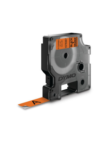 DYMO D1 - Etiquetas Durable - negro sobre naranja - 12mm x 3m