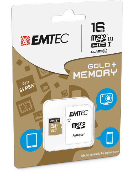 Emtec microSD Class10 Gold+ 16GB MicroSDHC Clase 10