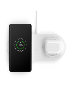 Belkin WIZ002VFWH cargador de dispositivo móvil Universal Blanco USB Cargador inalámbrico Carga rápida Interior 2