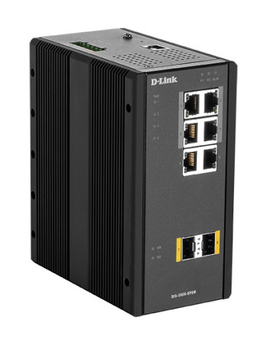 D-Link DIS‑300G‑8PSW Gestionado L2 Gigabit Ethernet (10 100 1000) Energía sobre Ethernet (PoE) Negro