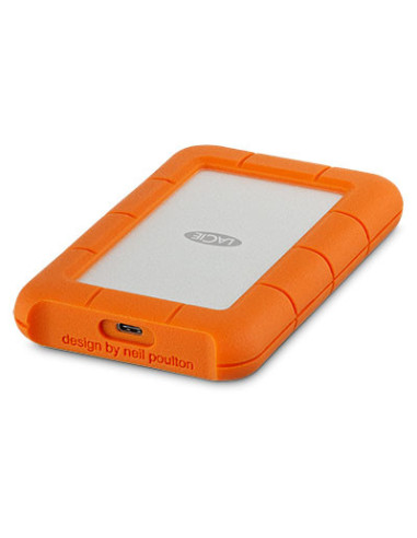 LaCie Rugged USB-C disco duro externo 2 TB 2.5" USB Tipo C 3.2 Gen 1 (3.1 Gen 1) Naranja, Plata