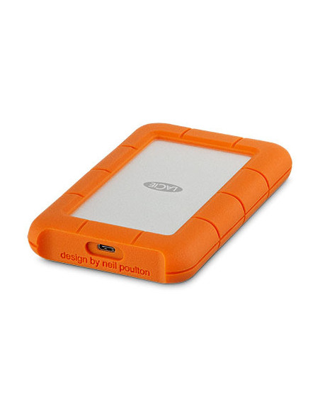 LaCie Rugged USB-C disco duro externo 2 TB 2.5" USB Tipo C 3.2 Gen 1 (3.1 Gen 1) Naranja, Plata