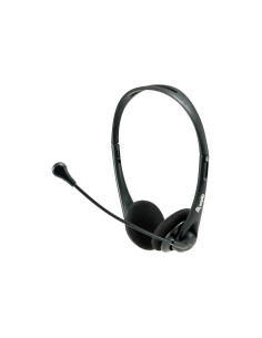 Equip 245304 auricular y casco Auriculares Alámbrico Diadema Oficina Centro de llamadas Negro
