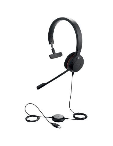 Jabra Evolve 20 Auriculares Alámbrico Diadema Oficina Centro de llamadas USB tipo A Negro