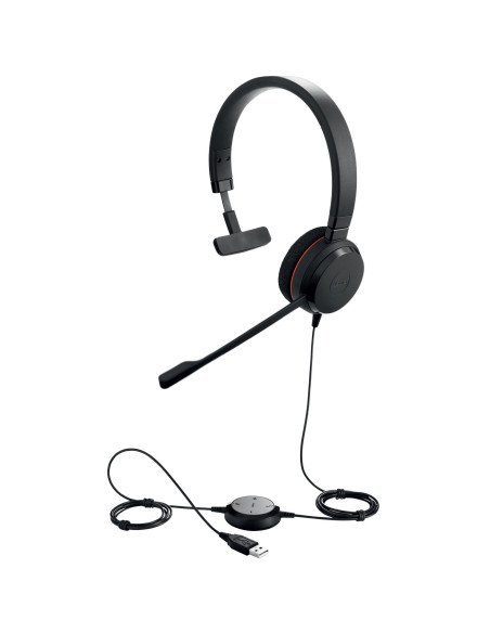 Jabra Evolve 20 Auriculares Alámbrico Diadema Oficina Centro de llamadas USB tipo A Negro