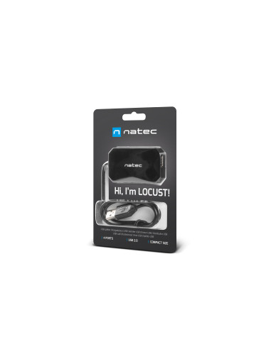 NATEC NHU-0647 hub de interfaz USB 2.0 480 Mbit s Negro
