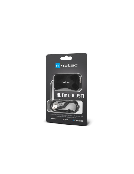 NATEC NHU-0647 hub de interfaz USB 2.0 480 Mbit s Negro