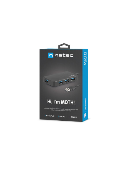 NATEC Moth USB 2.0 5000 Mbit s Negro