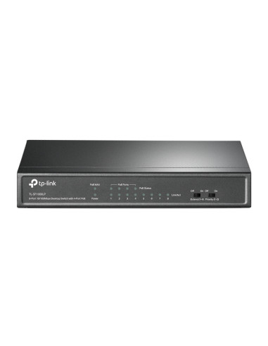 TP-Link TL-SF1008LP switch No administrado Fast Ethernet (10 100) Energía sobre Ethernet (PoE) Negro