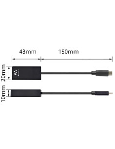 Ewent EW9823 adaptador de cable de vídeo 0,15 m USB Tipo C HDMI tipo A (Estándar) Negro 2