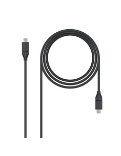 Nanocable USB 3.1, 1m cable USB USB 3.2 Gen 2 (3.1 Gen 2) USB C Negro