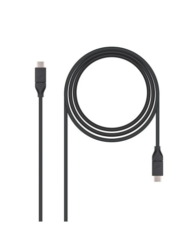 Nanocable USB 3.1, 1m cable USB USB 3.2 Gen 2 (3.1 Gen 2) USB C Negro
