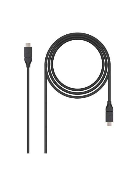 Nanocable USB 3.1, 1m cable USB USB 3.2 Gen 2 (3.1 Gen 2) USB C Negro