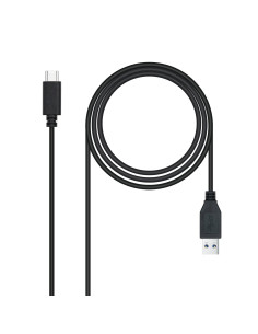 Nanocable Cable USB 3.1 Gen2 10Gbps 3A, tipo USB-C M-A M, negro, 1.5 m