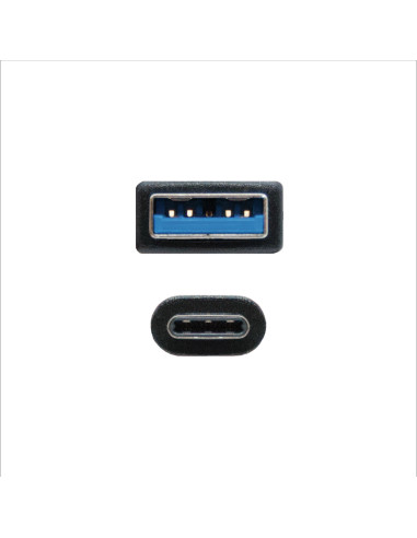 Nanocable Cable USB 3.1 Gen2 10Gbps 3A, tipo USB-C M-A M, negro, 1.5 m