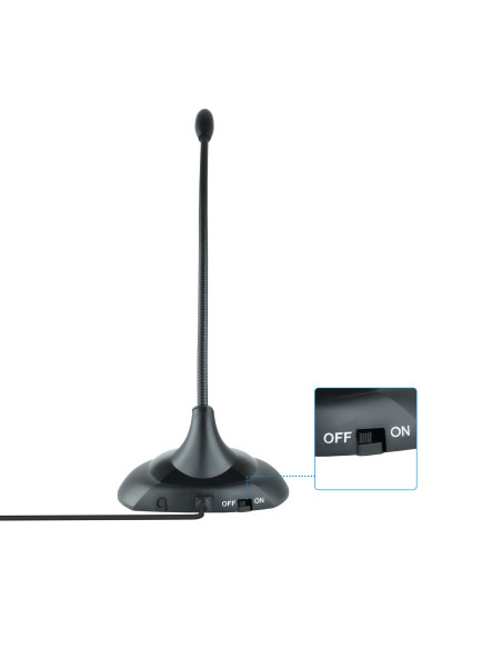 TooQ TQMM-213 micrófono Negro Micrófono para ordenador portátil