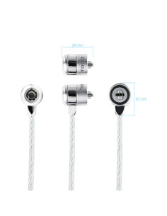 TooQ TQCLKC0025 cable antirrobo Plata 1,5 m 2
