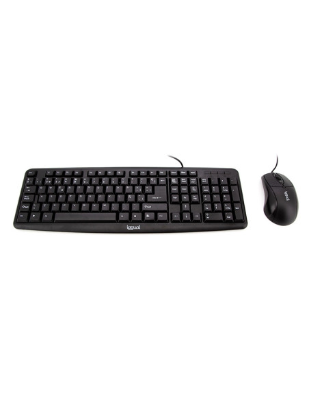 iggual COM-CK-BASIC teclado Ratón incluido Universal USB QWERTY Español Negro