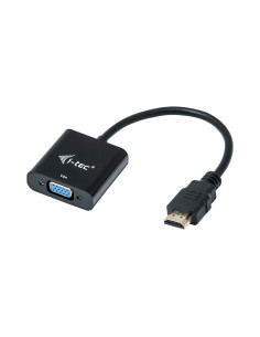 i-tec HDMI2VGAADA adaptador de cable de vídeo 0,15 m HDMI VGA Negro