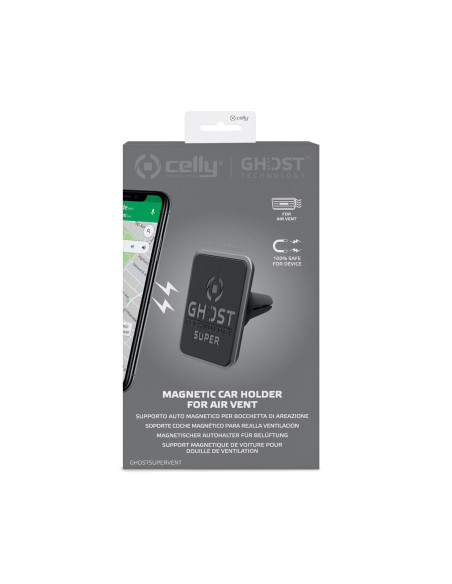 Celly GHOSTSUPERVENT soporte Soporte pasivo Teléfono móvil smartphone Negro