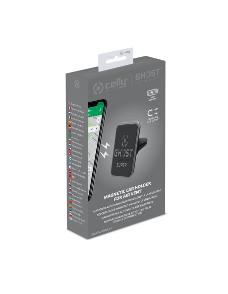 Celly GHOSTSUPERVENT soporte Soporte pasivo Teléfono móvil smartphone Negro